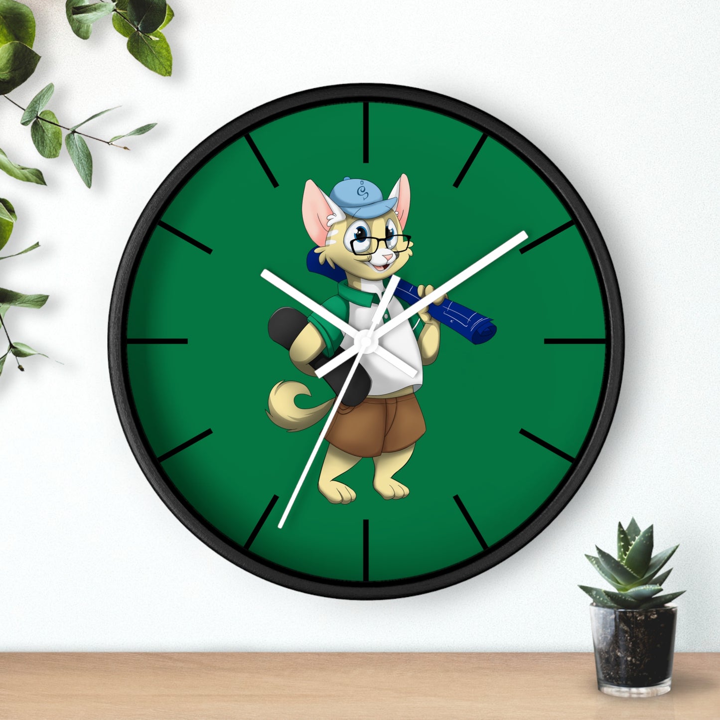 Personalized Noe Wall Clock | The Cats and The Coons Home Accent | Inspiring Timepiece for Young Creators & Curious Minds