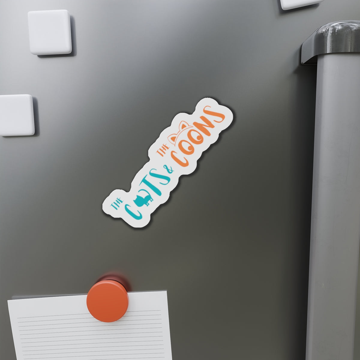 Custom The Cats and The Coons Magnet | Playful Cat & Raccoon Design | Fun Fridge Decor & Unique Gift for Home or Office