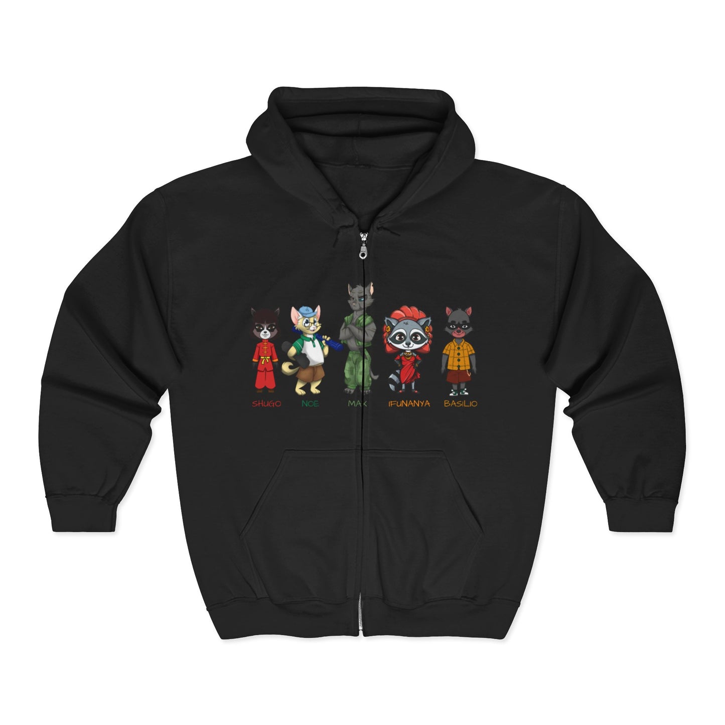 The Cats & The Coons Unisex Full Zip Hoodie: Perfect for Everyday and Gifting, Cozy Layering