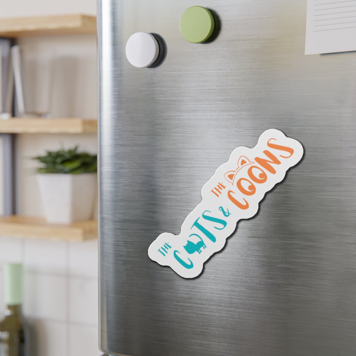 Custom The Cats and The Coons Magnet | Playful Cat & Raccoon Design | Fun Fridge Decor & Unique Gift for Home or Office