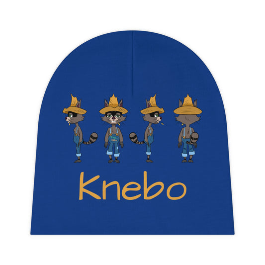 Adorable Baby Beanie with Knebo Raccoon Design, Infant Hat, Cute Baby Gift, Toddler Winter Accessory, Baby Shower Gift, AOP Beanie